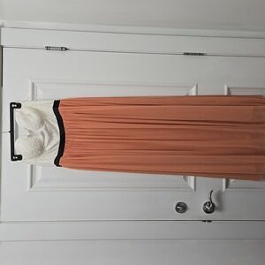 Ardene Strapless White and Orange Maxi Dress Its In Great Condition